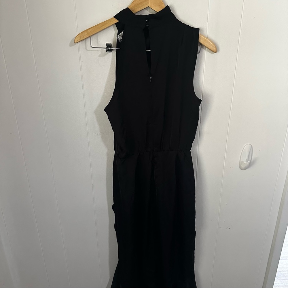 Black Ruffled Maxi Dress - Picture 2 of 4